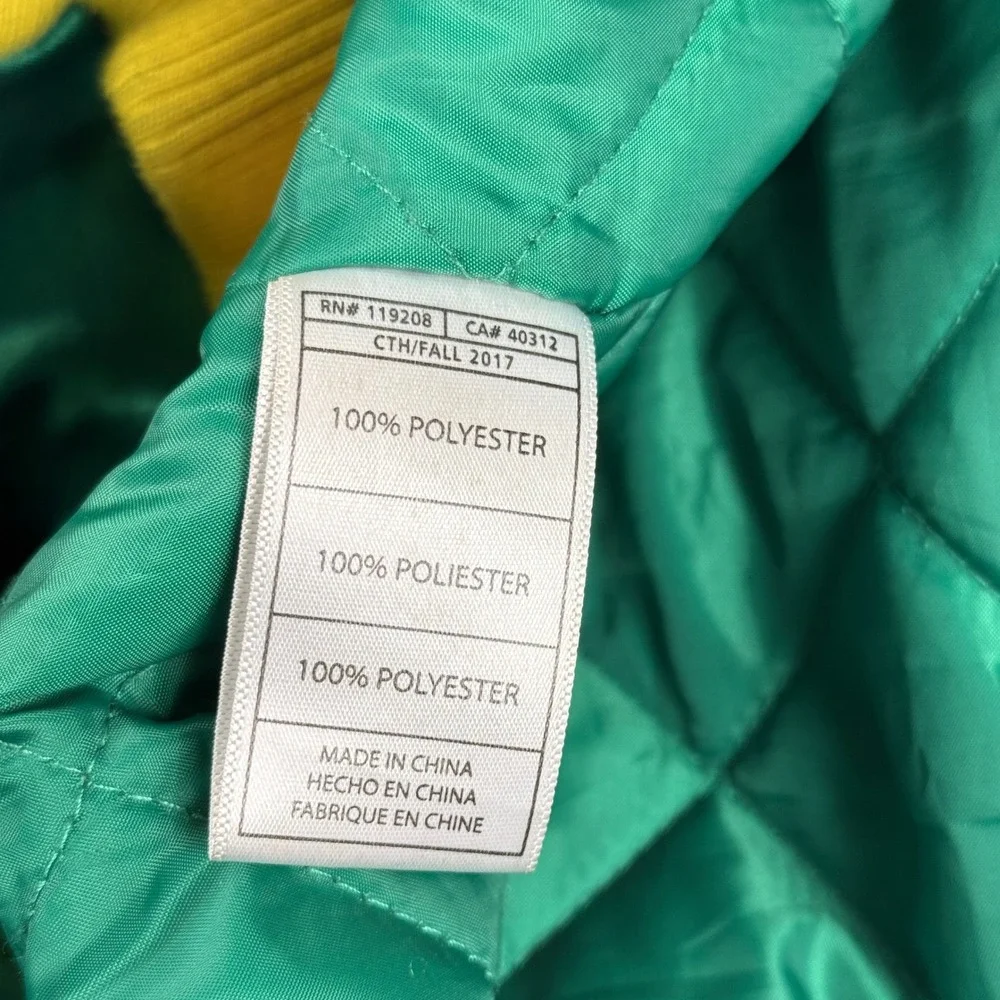 Mitchell & Ness Mens Jacket L Green Satin‎ Varsity NBA Seattle Supersonics